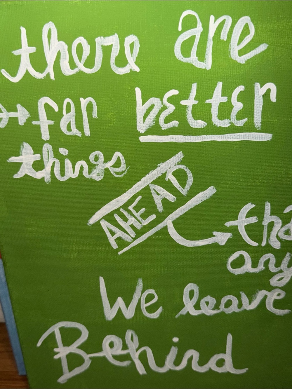 Hand-Lettered Green Inspirational Canvas Wall Art - Picture 2 of 2